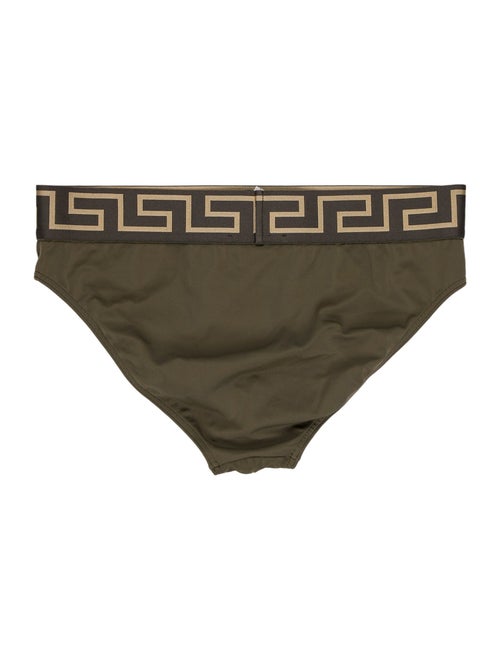 Versace Grecca Pattern Printed Swim Briefs