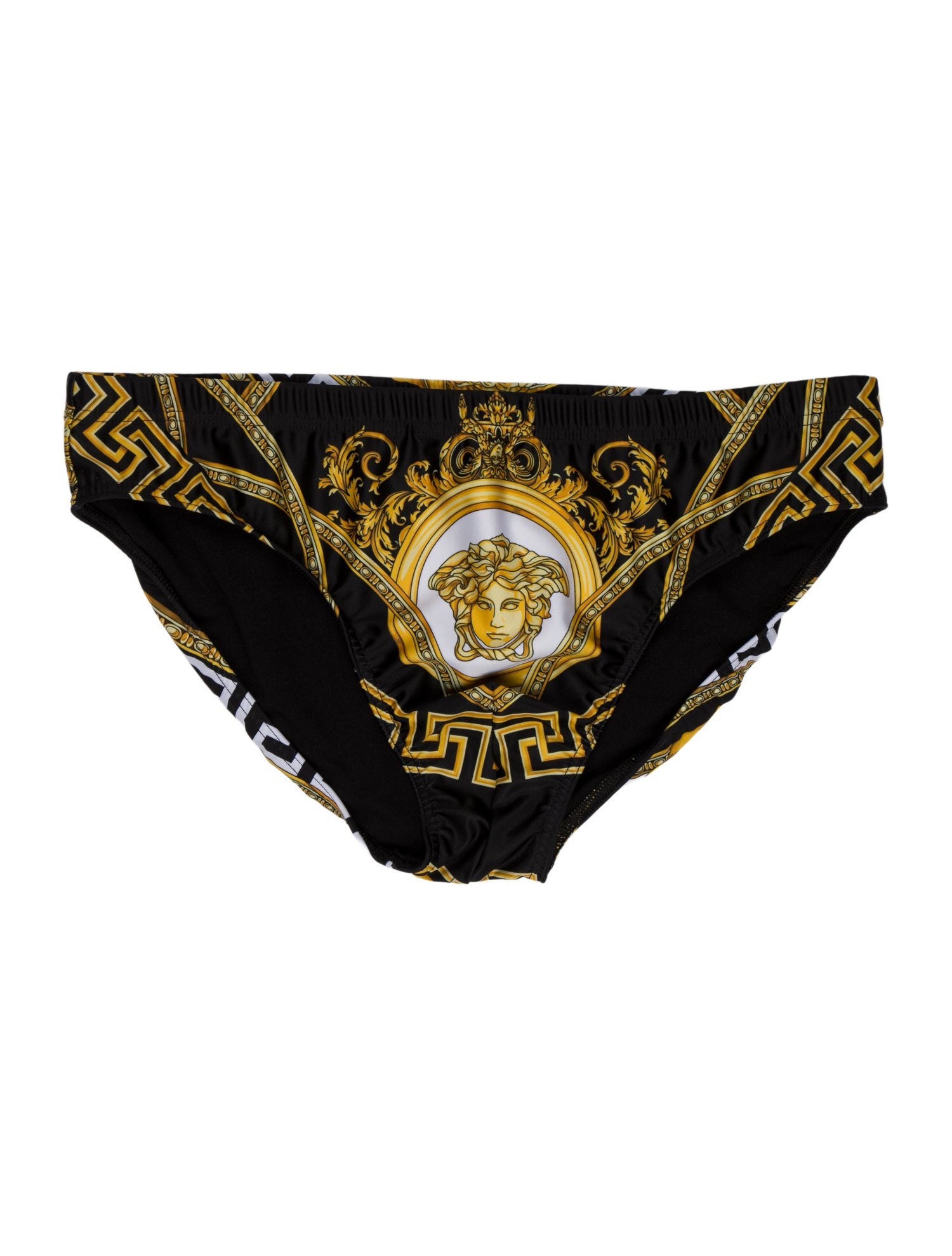 Versace Grecca Pattern Printed Swim Briefs