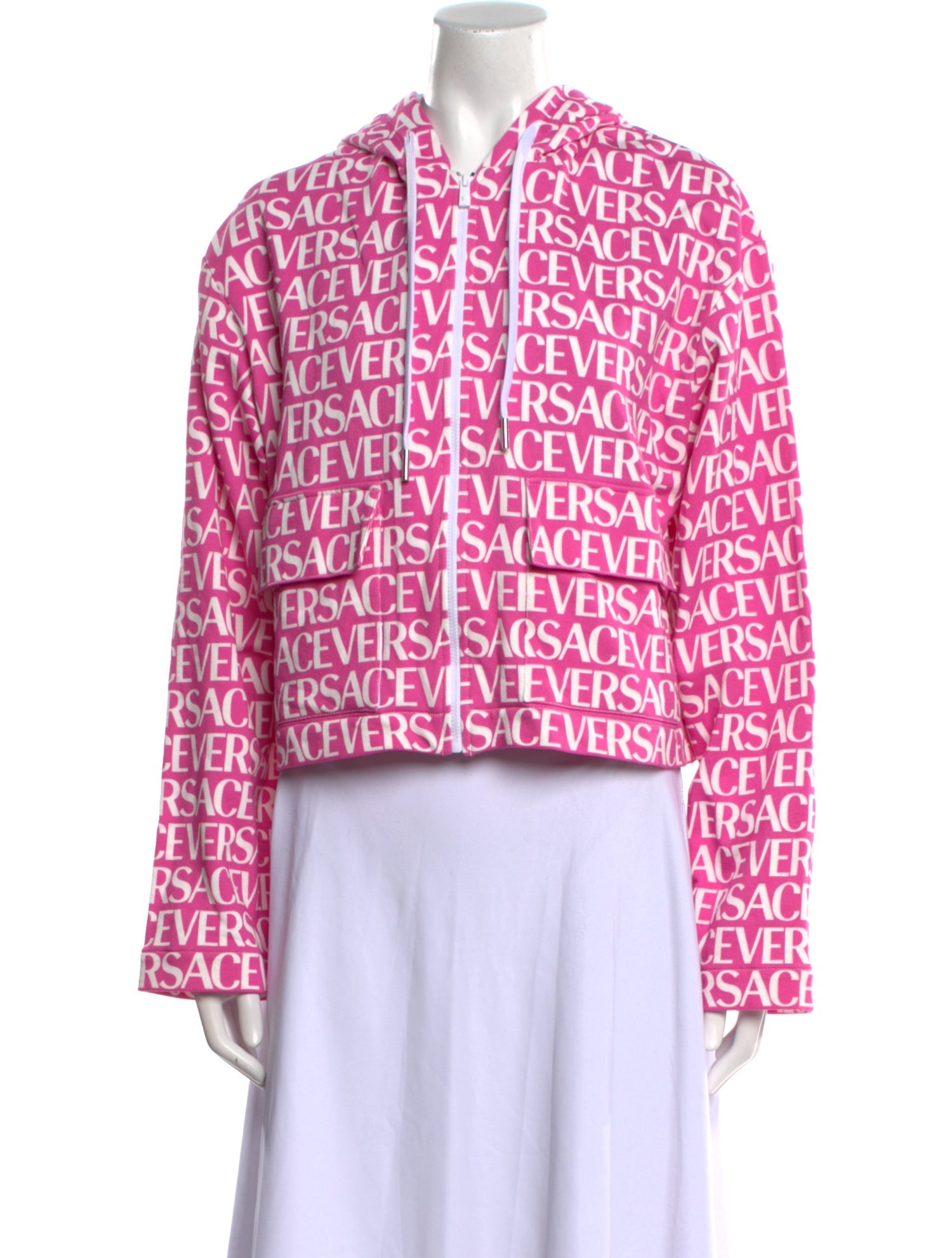 Versace Printed V-Neck Sweatshirt