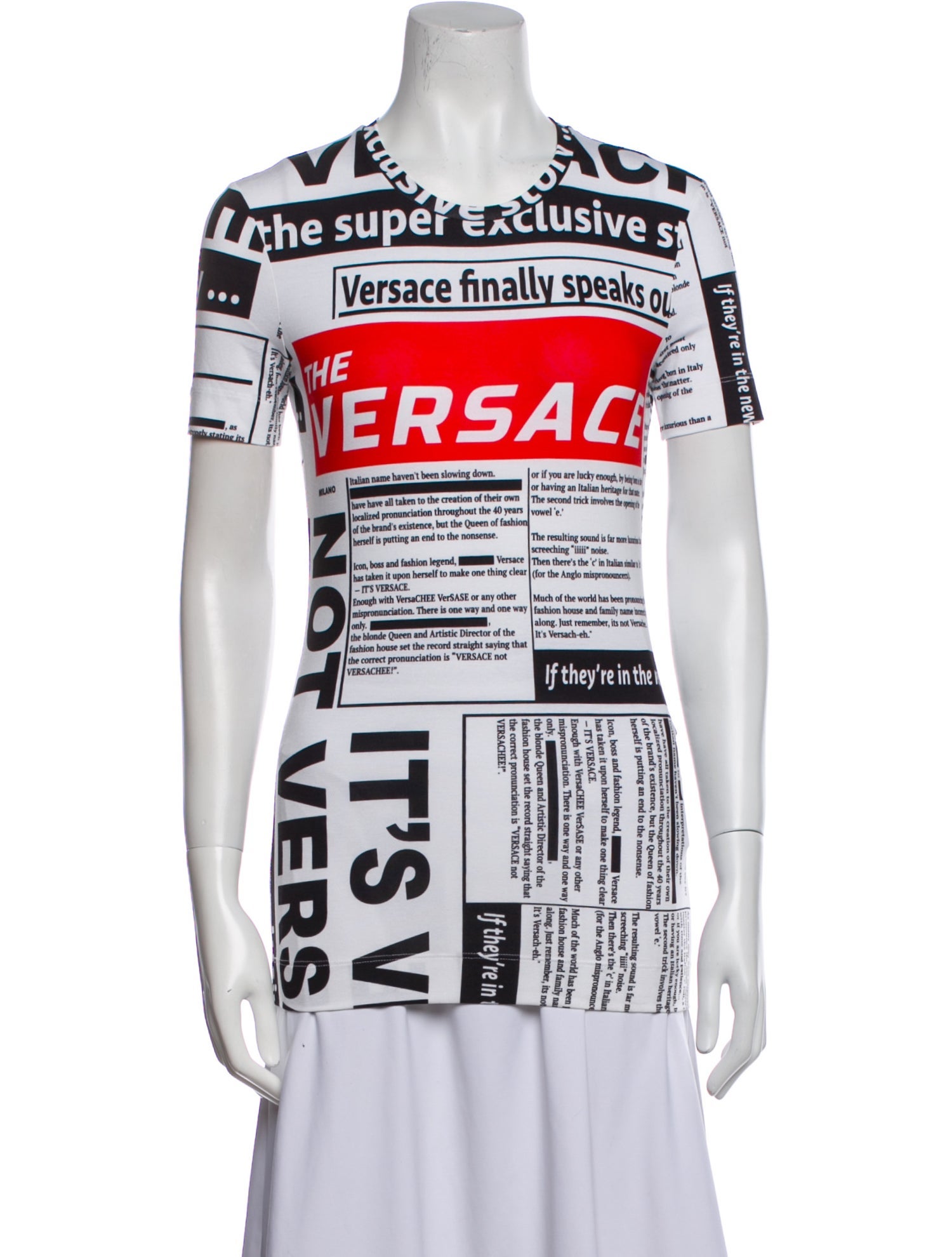 Versace Graphic Print Crew Neck T-Shirt w/ Tags