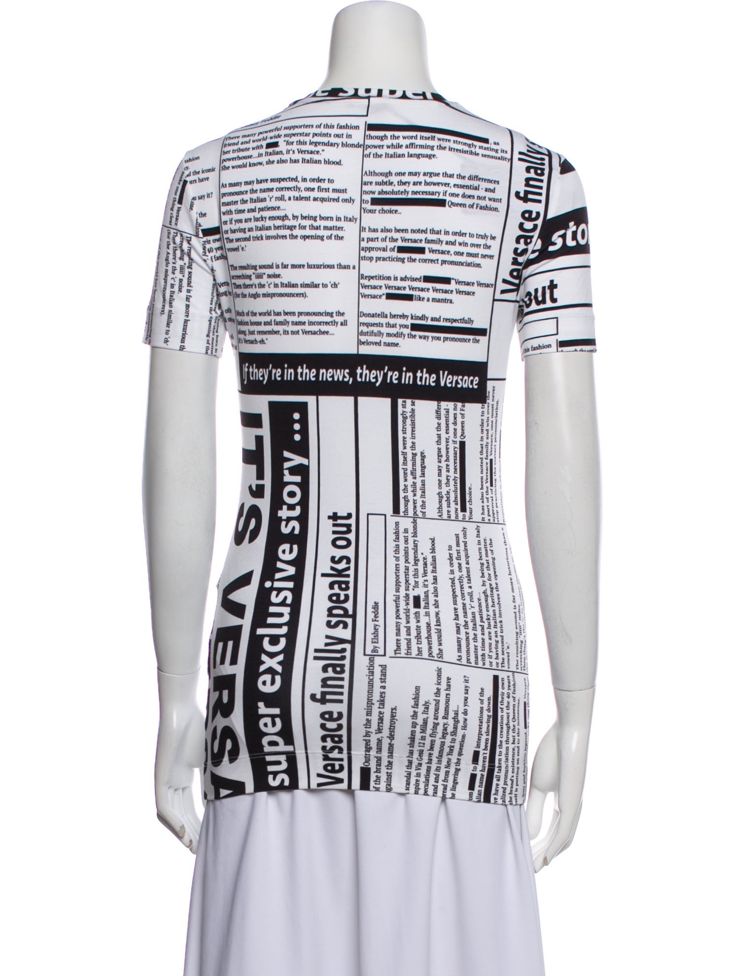 Versace Graphic Print Crew Neck T-Shirt w/ Tags