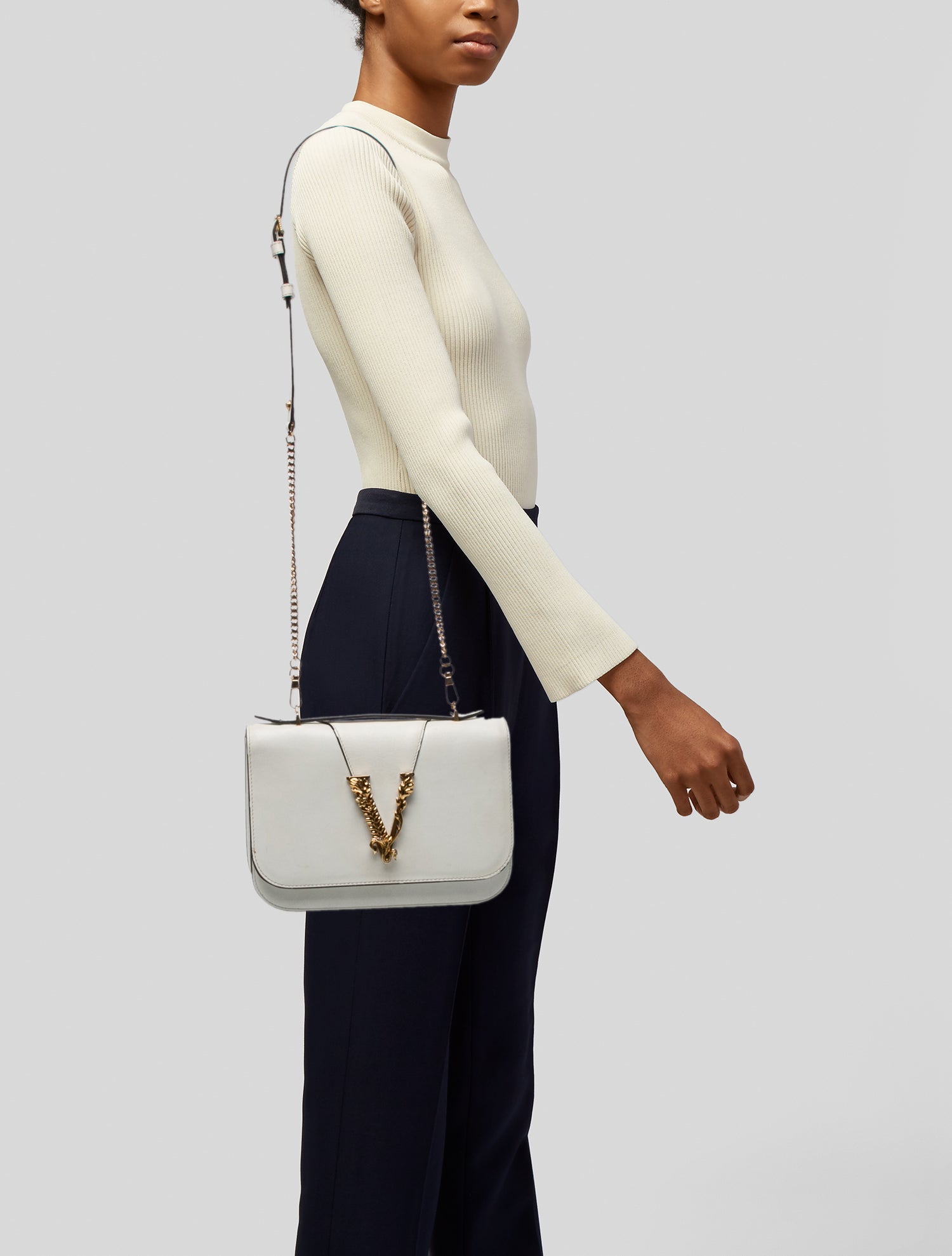 Versace Leather Crossbody Bag