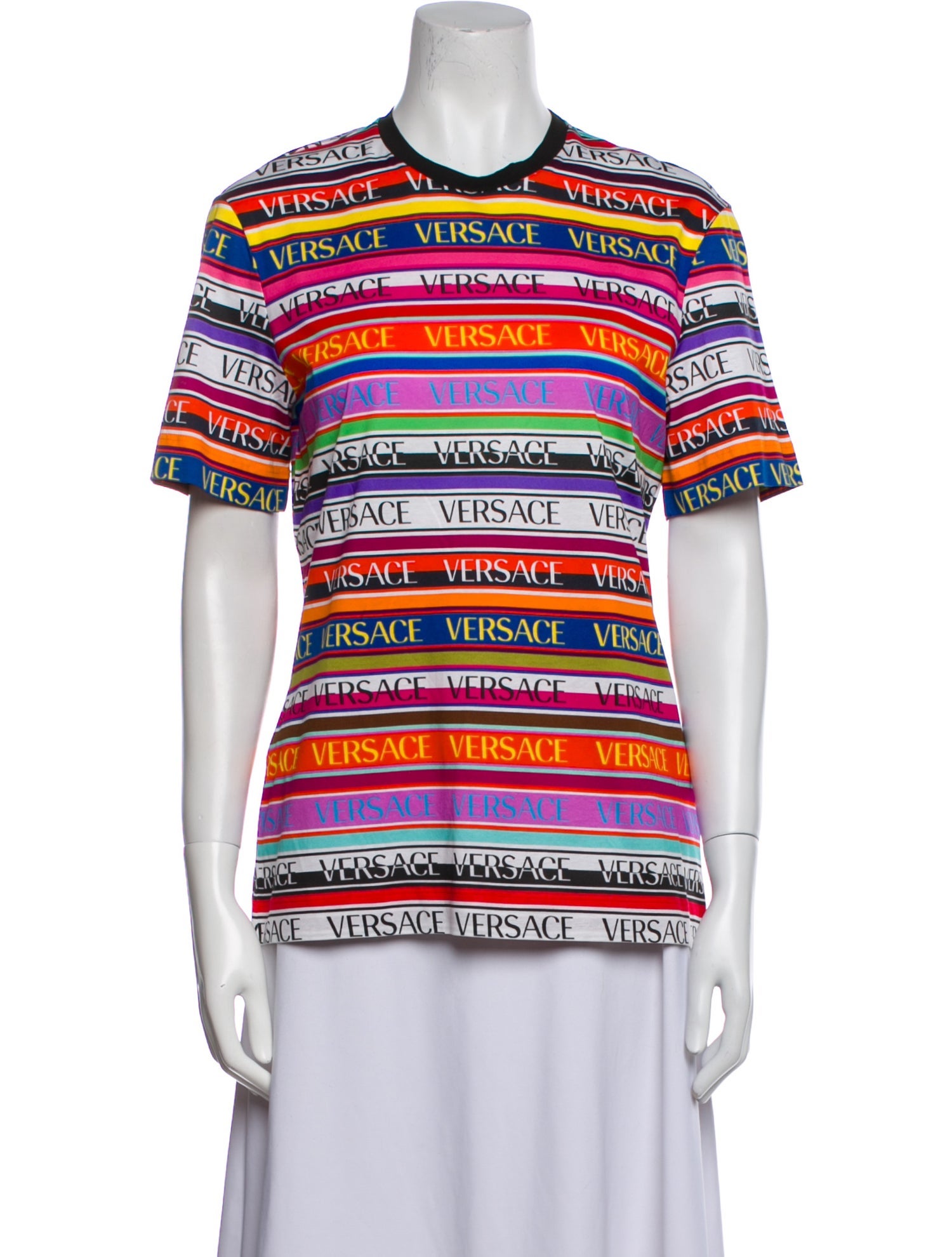 Versace Printed Crew Neck T-Shirt w/ Tags