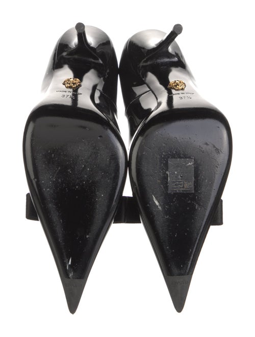 Versace Medusa Insignia Patent Leather Pumps