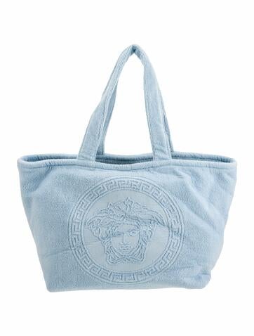 Pre-owned Versace Medusa Tote W/ Tags In Blue