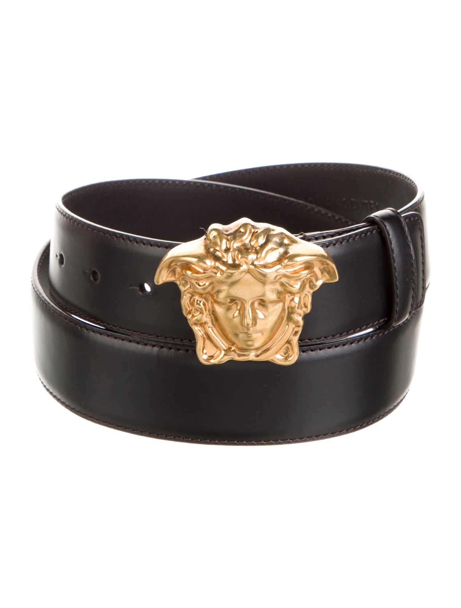 Versace Medusa Insignia Leather Waist Belt