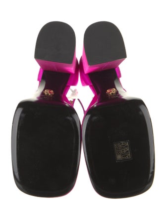 Versace Satin Crystal Embellishments D'Orsay Pumps