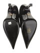 Versace Patent Leather Leather Trim Embellishment Pumps