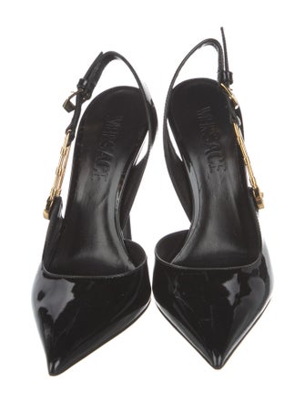 Versace Patent Leather Slingback Pumps