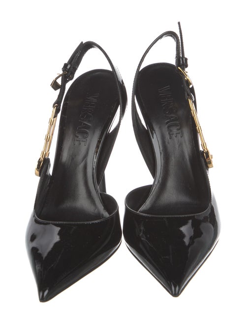 Versace Patent Leather Slingback Pumps
