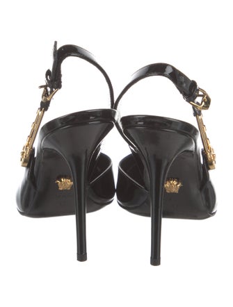Versace Patent Leather Slingback Pumps