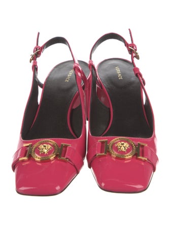 Versace Patent Leather Slingback Pumps
