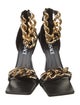 Versace Leather Animal Print Sandals