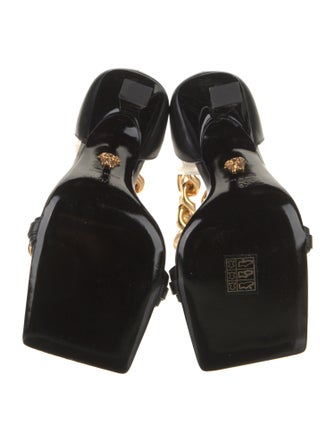 Versace Leather Animal Print Sandals