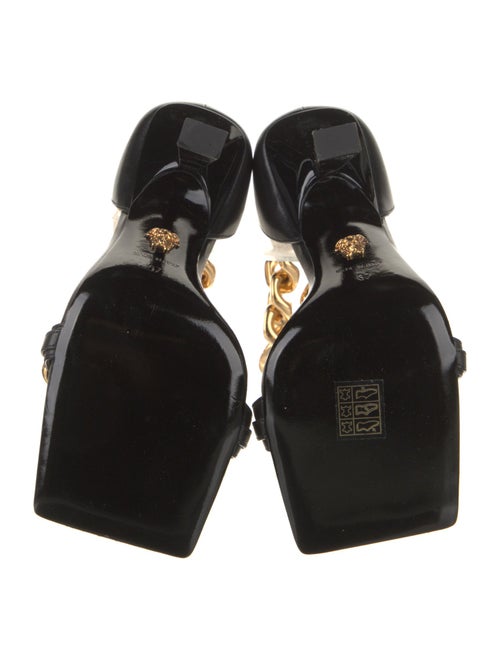 Versace Leather Animal Print Sandals