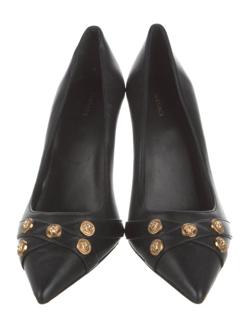 Versace Leather Studded Accents Pumps