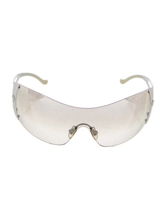 Versace Shield Mirrored Sunglasses
