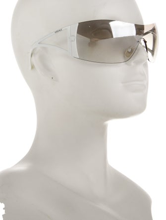 Versace Shield Mirrored Sunglasses
