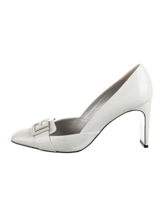 Versace Medusa Insignia Patent Leather Pumps