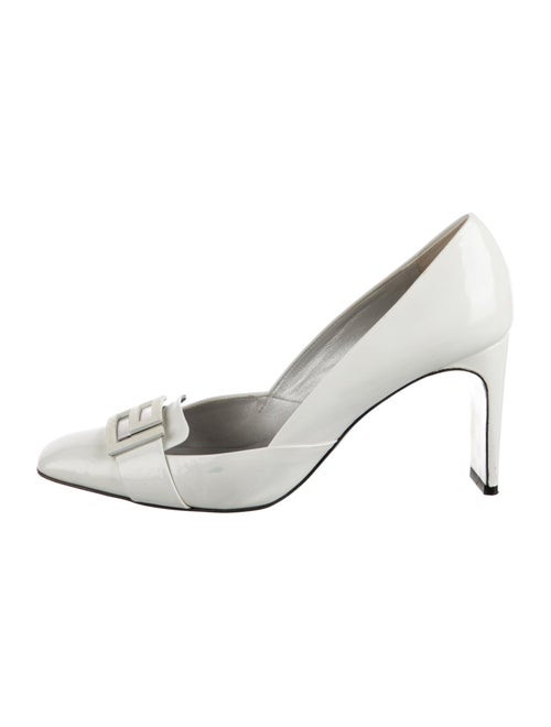 Versace Medusa Insignia Patent Leather Pumps