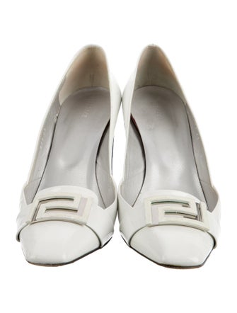 Versace Medusa Insignia Patent Leather Pumps