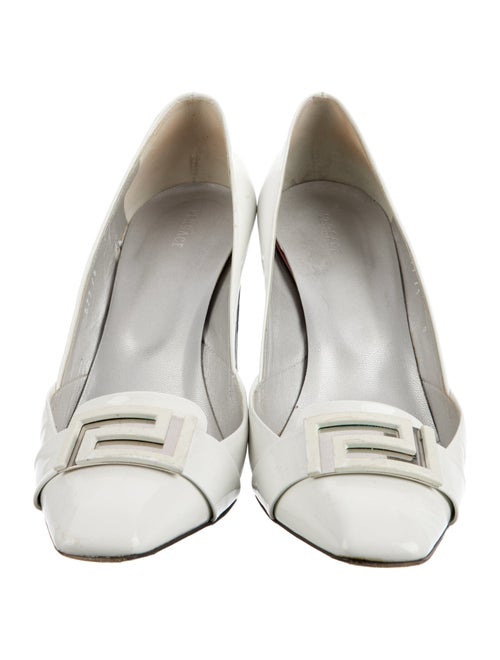 Versace Medusa Insignia Patent Leather Pumps