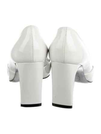 Versace Medusa Insignia Patent Leather Pumps