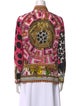 Versace Silk Printed Button-Up Top