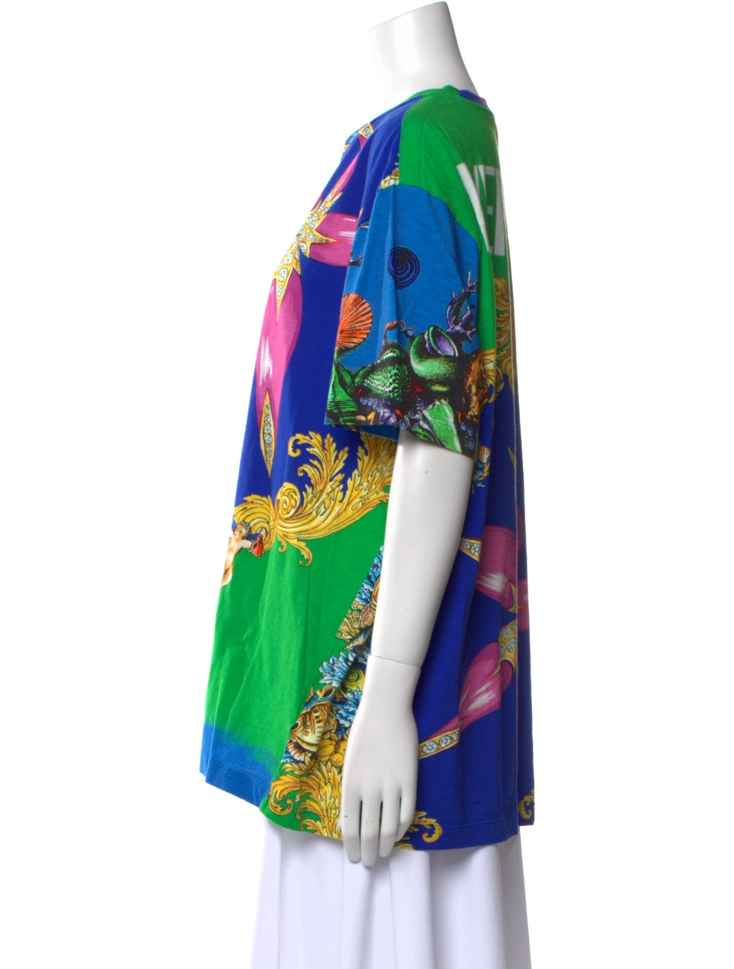 Versace Printed Crew Neck Tunic