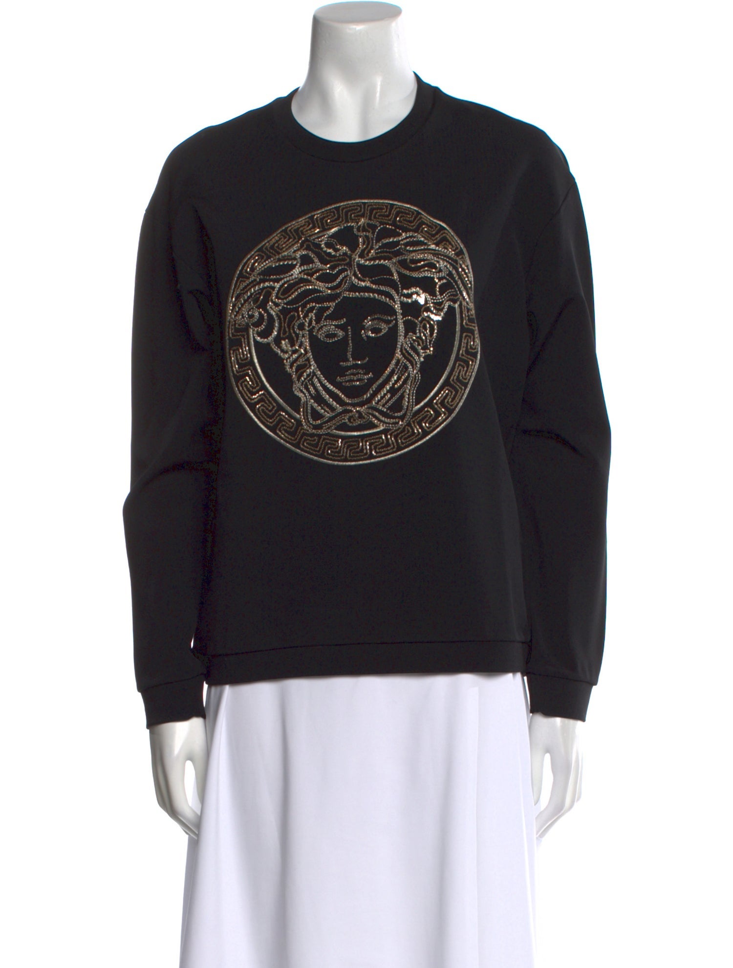 Versace Graphic Print Crew Neck Sweatshirt