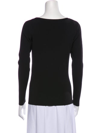 Versace Scoop Neck Long Sleeve Top