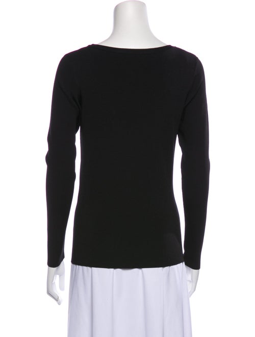 Versace Scoop Neck Long Sleeve Top
