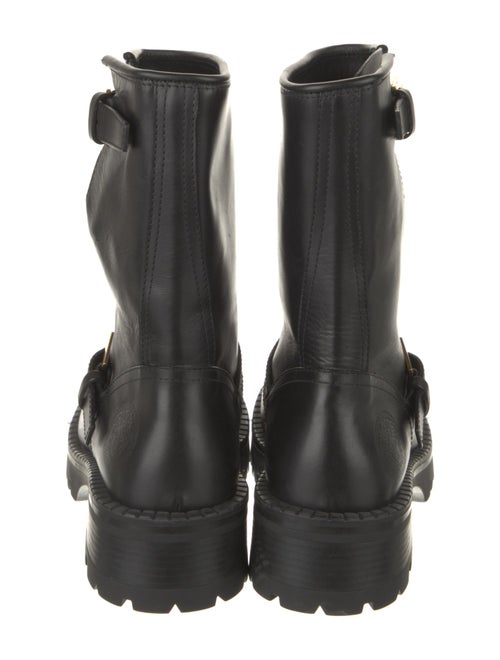 Versace Leather Moto Boots