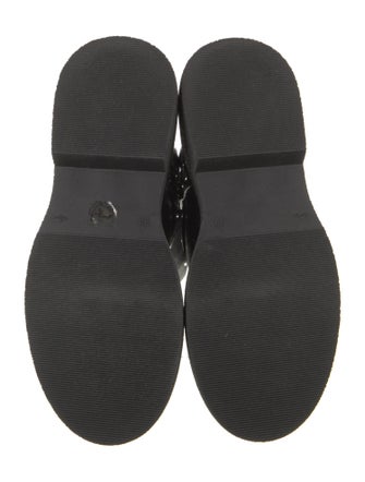 Versace Leather Studded Accents Moto Boots