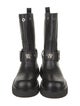 Versace Leather Studded Accents Moto Boots