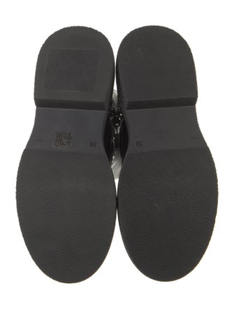 Versace Leather Studded Accents Moto Boots