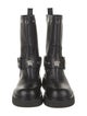 Versace Leather Studded Accents Moto Boots