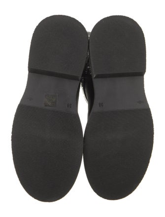 Versace Leather Studded Accents Moto Boots