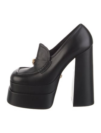 Versace Medusa Insignia Leather Pumps