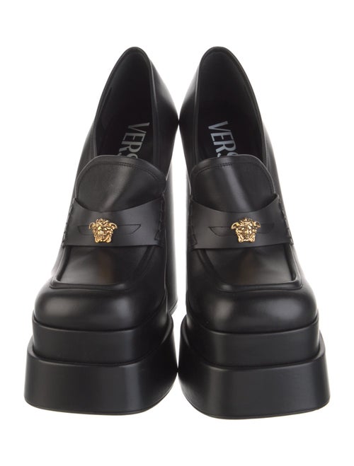 Versace Medusa Insignia Leather Pumps