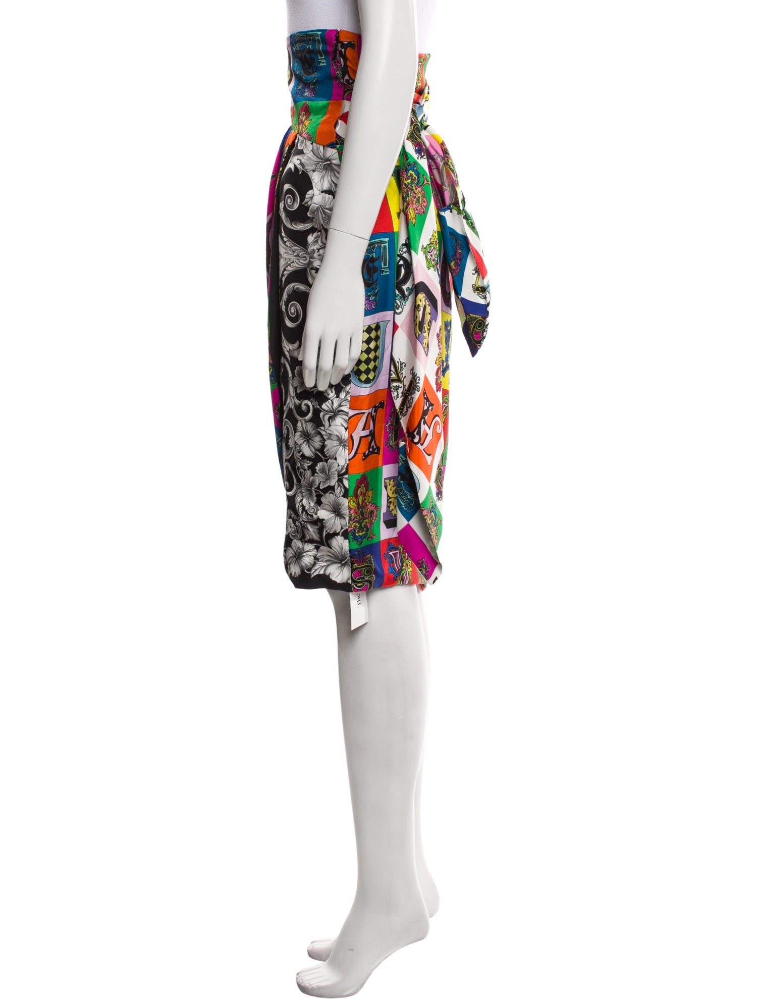 Versace Silk Midi Length Skirt w/ Tags