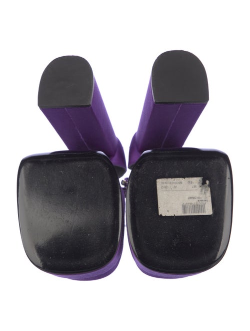 Versace Satin Crystal Embellishments D'Orsay Pumps