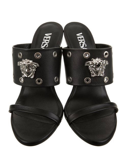 Versace Leather Printed Slides