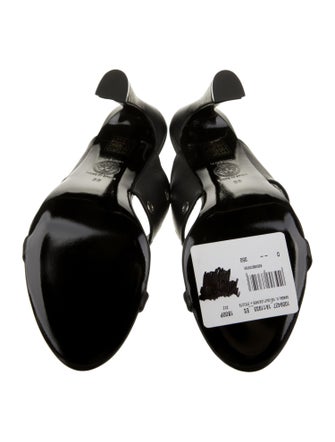 Versace Leather Printed Slides