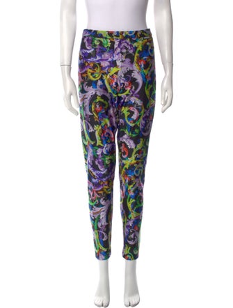 Versace Printed Skinny Leg Pants
