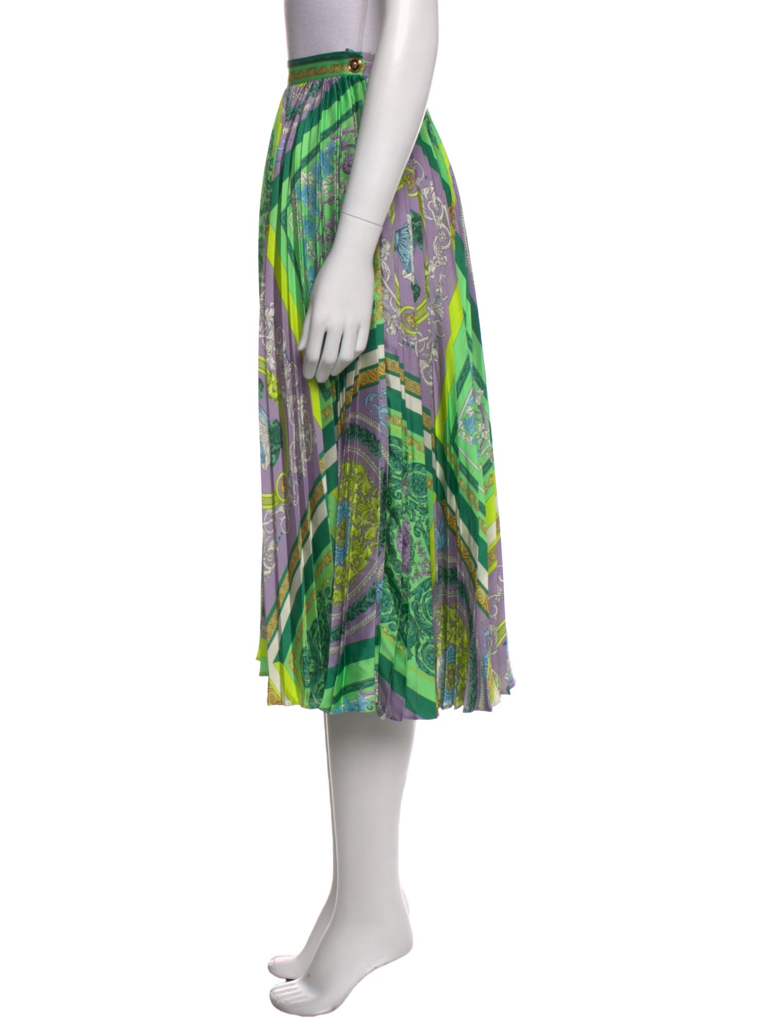 Versace Paisley Print Midi Length Skirt