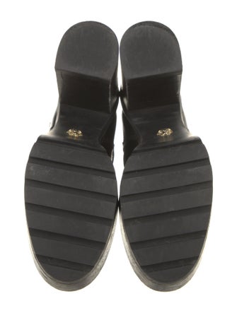 Versace Medusa Insignia Leather Chelsea Boots