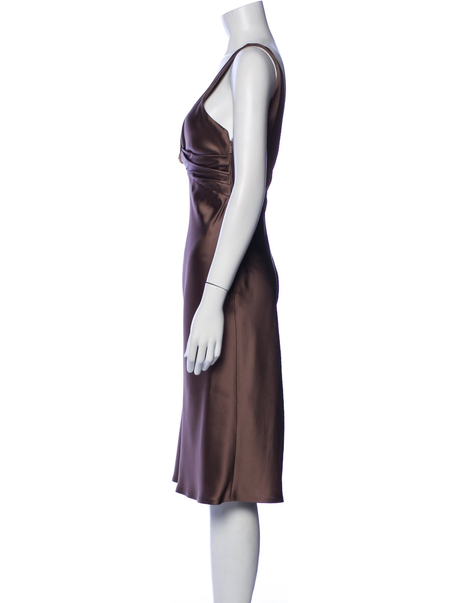 Versace V-Neck Midi Length Dress