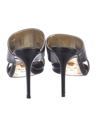 Versace Medusa Insignia Leather Slides