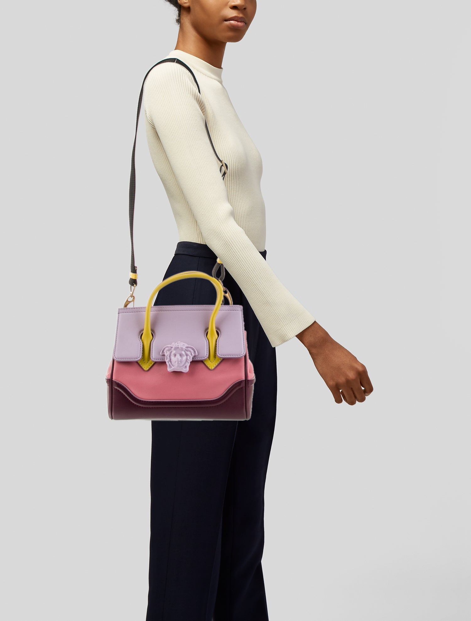 Versace Leather Top Handle Bag